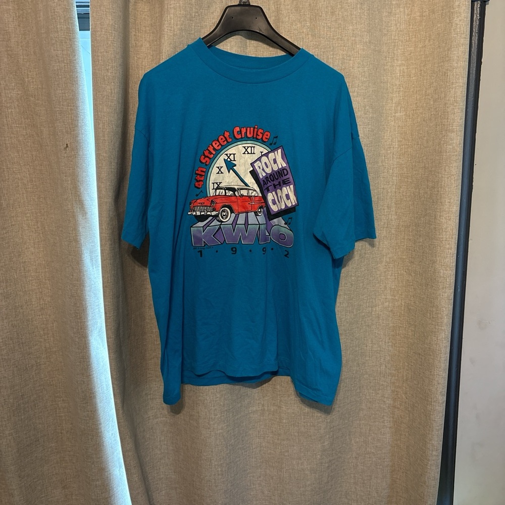 Hanes Teal Fifty-Fifty T-Shirt